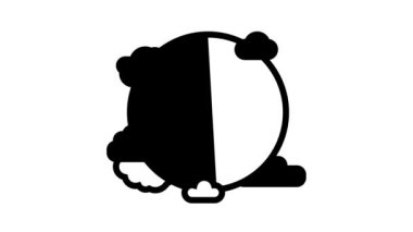 Galaksi Sistemi Siyah Simge Canlandırması