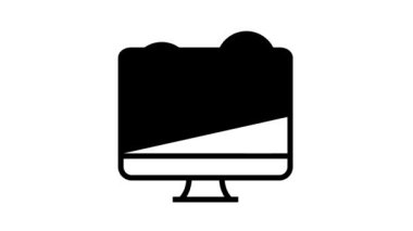 Çevrimiçi Bankacılık Finansmanı siyah simge canlandırması