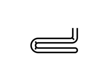 Dalış Scuba Ekipmanı Siyah simge canlandırması