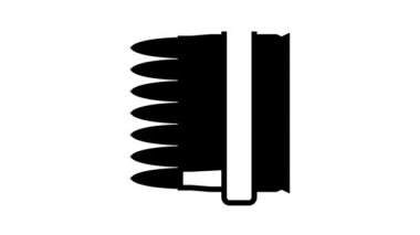 Ingrew Nail Hastalığı Siyah Simge Canlandırması