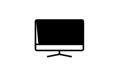 Giriş konuşması siyah simge canlandırması