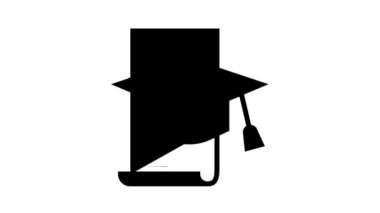 Sistem Çalışma Süreci siyah simge canlandırması