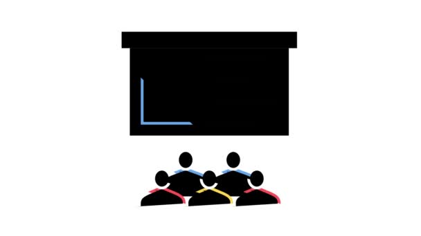 Animace ikon zařízení sekačky trávníků — Stock video