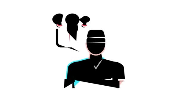 Gynekologi Behandling färg ikon animation — Stockvideo