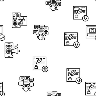 Smm Medya Pazarlama Vektörü Kusursuz Desen