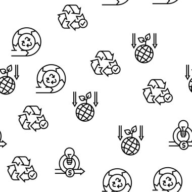 Dairesel ve Doğrusal Ekonomi Model Simgeleri Vektörü Ayarladı