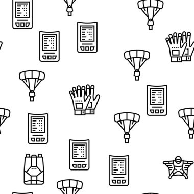 Wingsuit Spor Vektörü Kusursuz Desen