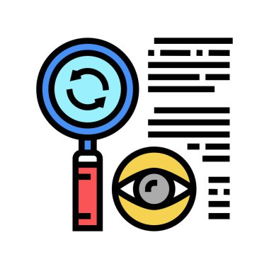 Uzman renk ikonu vektör illüstrasyonunu tekrar kontrol et