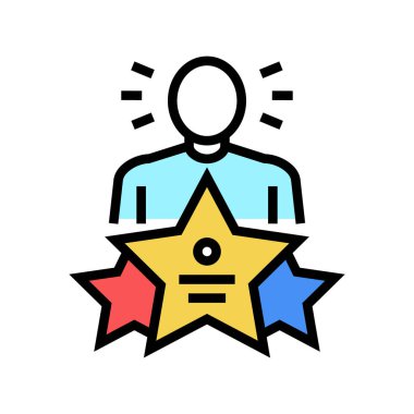 evrensel uzman renk ikonu vektör illüstrasyonu