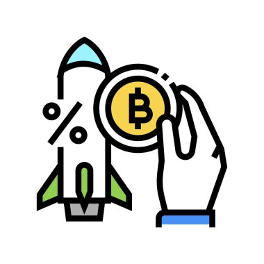 Başarı ico renk ikonu vektör illüstrasyonunu başlat