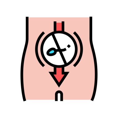sperm sterilizasyonu renk ikonu vektör çizimi
