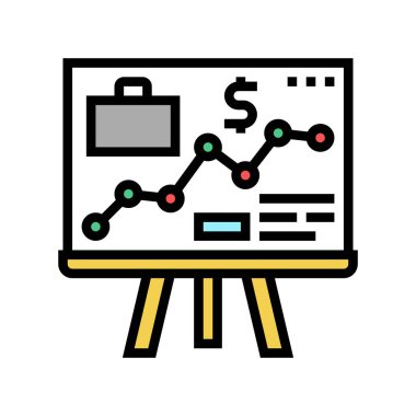 Hissedarlar için sunum renk vektör illüstrasyonu