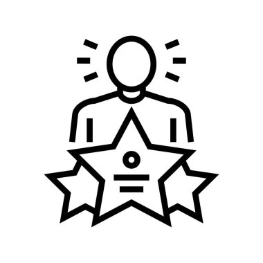 evrensel uzman çizgi ikonu vektör illüstrasyonu