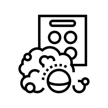 aqua bomba çizgisi ikon vektör çizimi