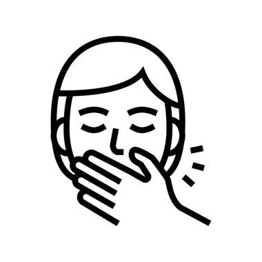 utangaç diş teli çizgi ikon vektör resimlemesi