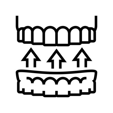 Diş çizgisi ikonu vektör illüstrasyonu için tabak