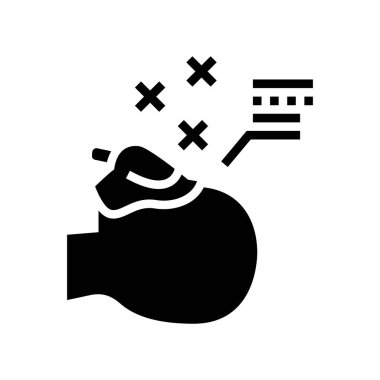 Hasta anestezi sembolü vektör çizimi altında uyuyor.