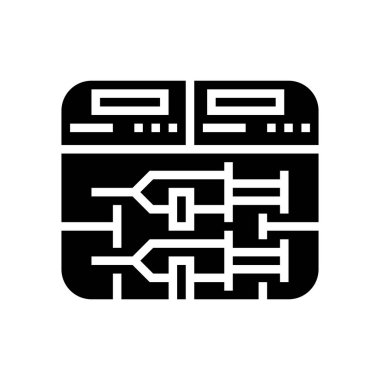 Şırınga pompası glyph vektör çizimi