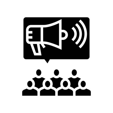 halkla ilişkiler sembolü vektör illüstrasyonu