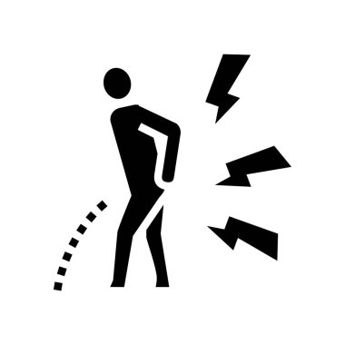 Kabartma simgesi çizimi işerken ağrı