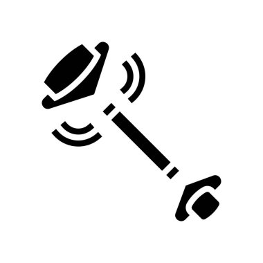 Massager güzellik salonu aracı glyph ikon vektör illüstrasyonu
