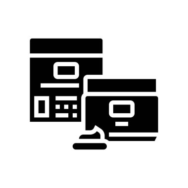 krem kabı simge vektör illüstrasyonu