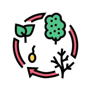 yaşam döngüsü renk vektör illüstrasyonu