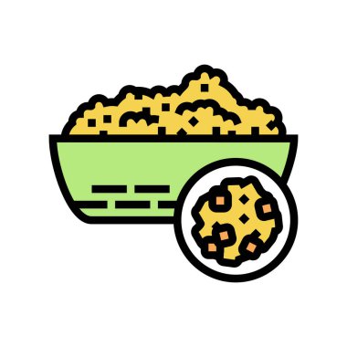 Artek groat renk ikonu vektör illüstrasyonu