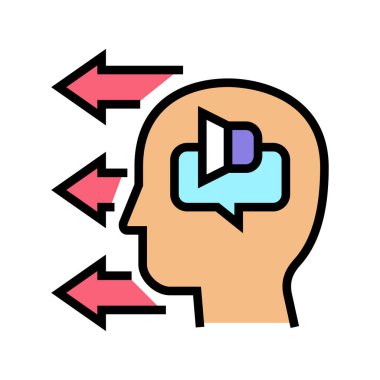 politik felsefe renk ikonu vektör illüstrasyonu