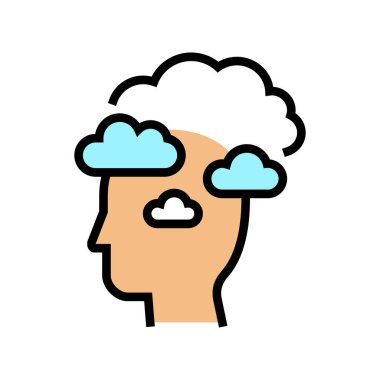 rüya felsefesi renk ikonu vektör illüstrasyonu