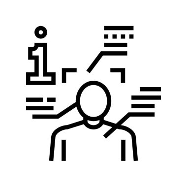 kişi bilgisi ve tanımlama çizgisi vektör illüstrasyonuName