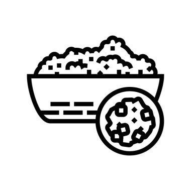 Artek Groat çizgi simge vektör illüstrasyonu
