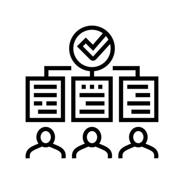 Satır eşleşen çizgi vektör resimlemesi