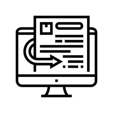 alıntı satır ikon vektör illüstrasyonu talep ediyor