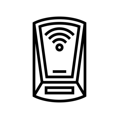 rfid aygıt satırı simgesi çizimi taranıyor