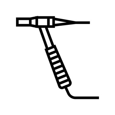 Kaynak makinesi çizgisi vektör illüstrasyonu