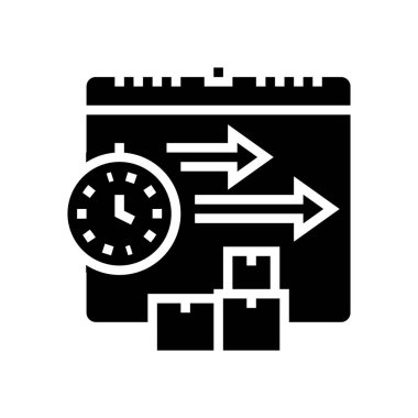 zaman teslimatı ipek simgesi vektör illüstrasyonuName