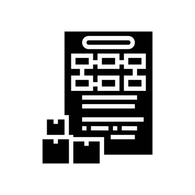 sipariş yönetimi simgesi vektör illüstrasyonuName