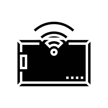 RFID teknolojili kablosuz erişim simgesi çizimi olan kart