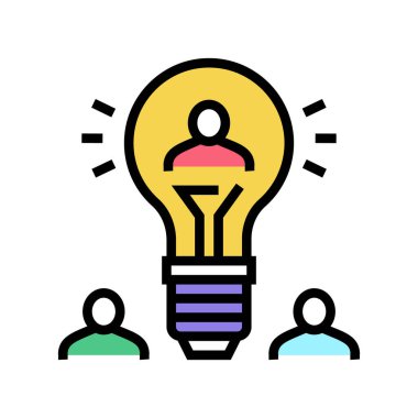 Arama potansiyeli olan istemci ve kalabalık kaynaklı renk ikonu çizimi fikri