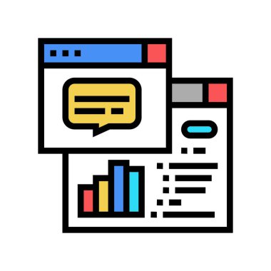 görevler hiyerarşi dijital işlem renk vektör illüstrasyonu