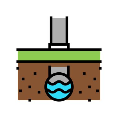 Boşaltma renk ikonu çizimi boru hattı