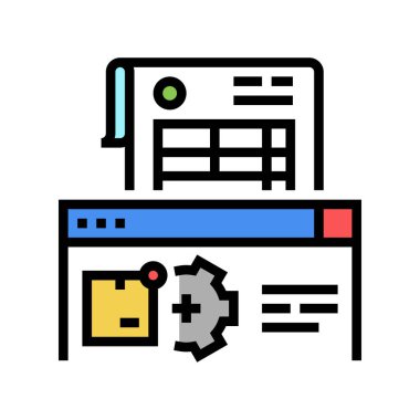 belge dağıtım hizmeti renk vektör illüstrasyonuName