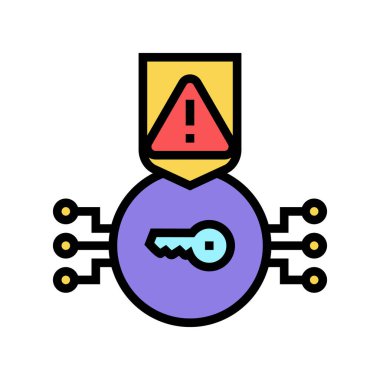 dijital bilgi bilgi renk vektör illüstrasyonunu korumak için elektronik anahtar