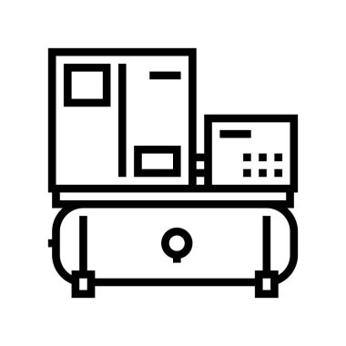 spiral hava kompresör çizgisi vektör çizimi