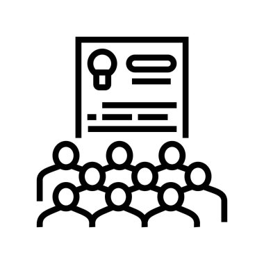 kullanıcı anlaşması kitle kaynak çizgisi vektör çizimi