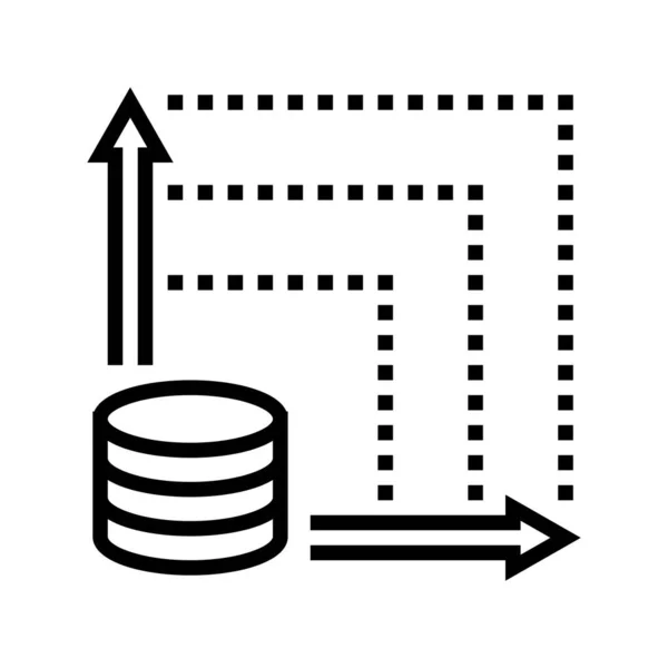 graphic monitoring digital processing line icon vector illustration