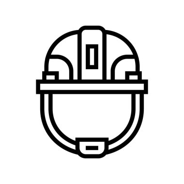 Kask başı koruma çizgisi vektör illüstrasyonu