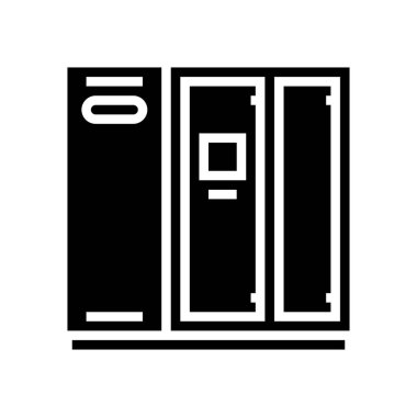 lamellar hava kompresörü glyph vektör çizimi