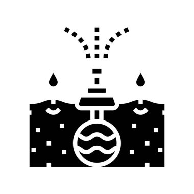 Boşaltma simgesi vektör illüstrasyonundan sulama sistemi